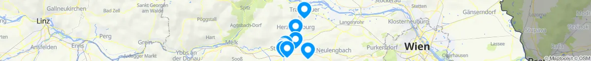 Kartenansicht für Apotheken-Notdienste in der Nähe von Kapelln (Sankt Pölten (Land), Niederösterreich)